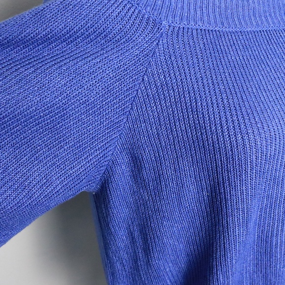 Don't Ask Why Women One Size Italy Periwinkle Boat Neck Modal Blend Crop Sweater - Picture 4 of 8